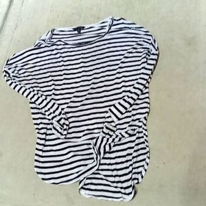 Banana Republic black and white striped long sleeve t shirt size medium